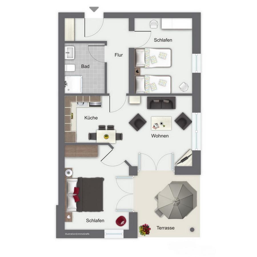 Duenenblick Wohnung 21 ボルテンハーゲン エクステリア 写真